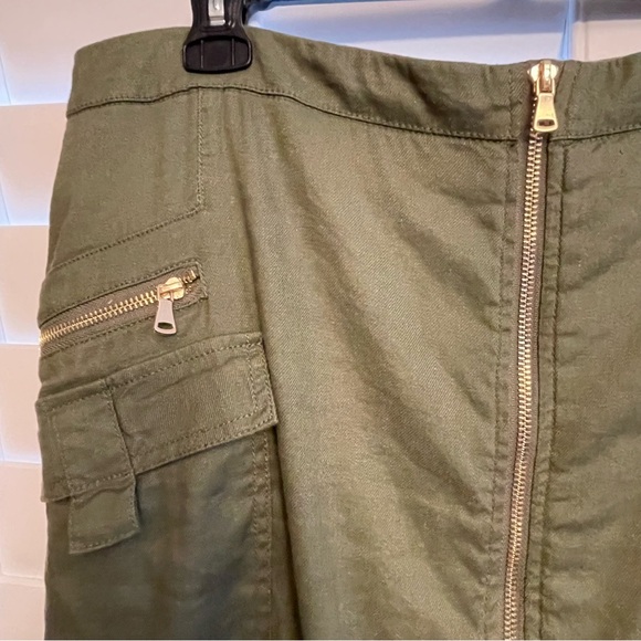 Chico's Black Label Khaki Zip Skirt - Picture 3 of 7